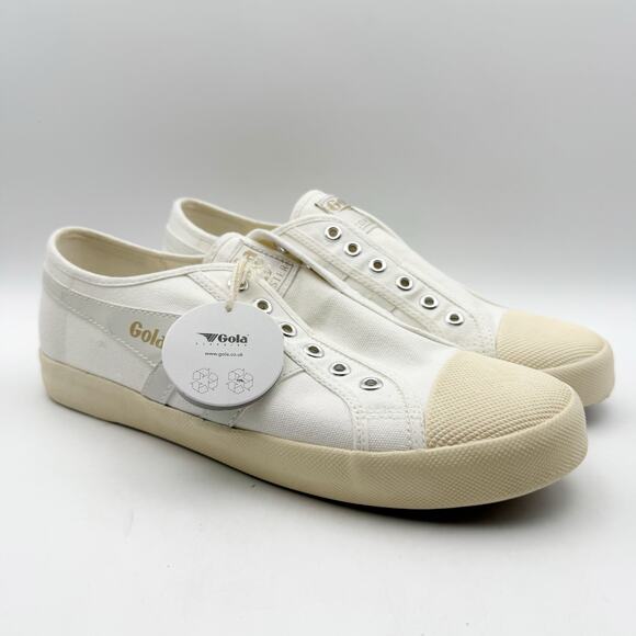 Gola Womens Coaster Low Top Sneakers US 10 EU 41 Off White Canvas EUC - Picture 5 of 14